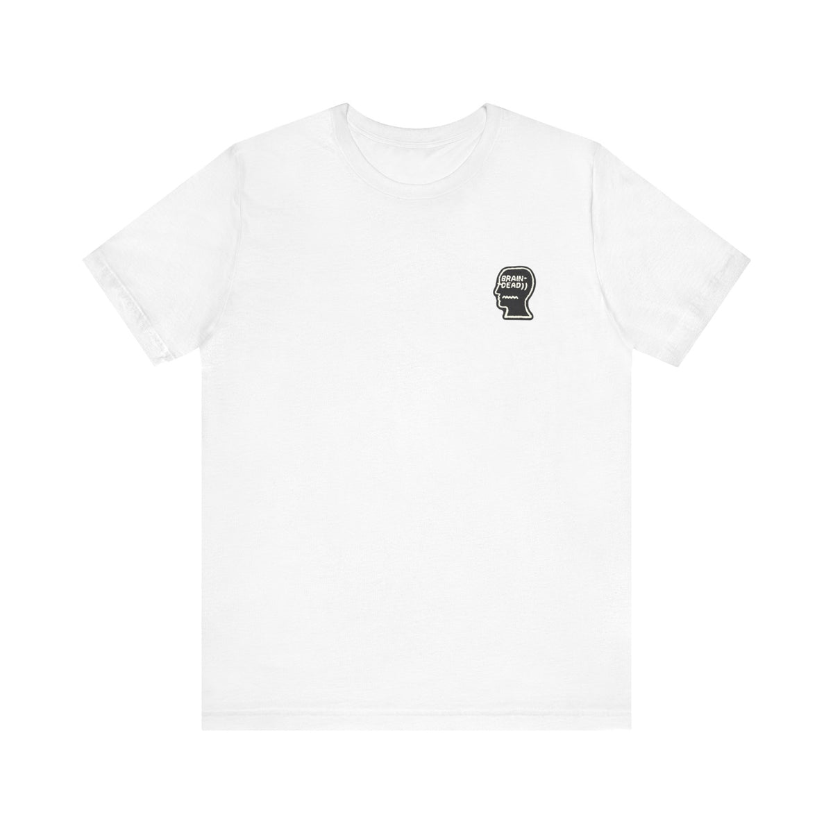 Brain Dead Logo Mash Tee , Unisex , White and Black