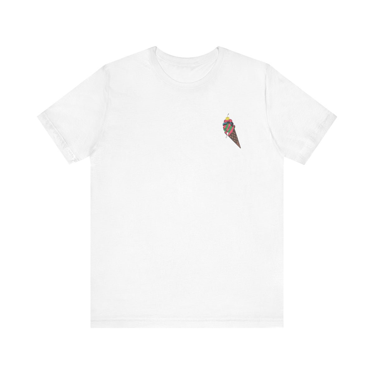 BBC Ice Cream Cone Tee, Unisex , Black and White