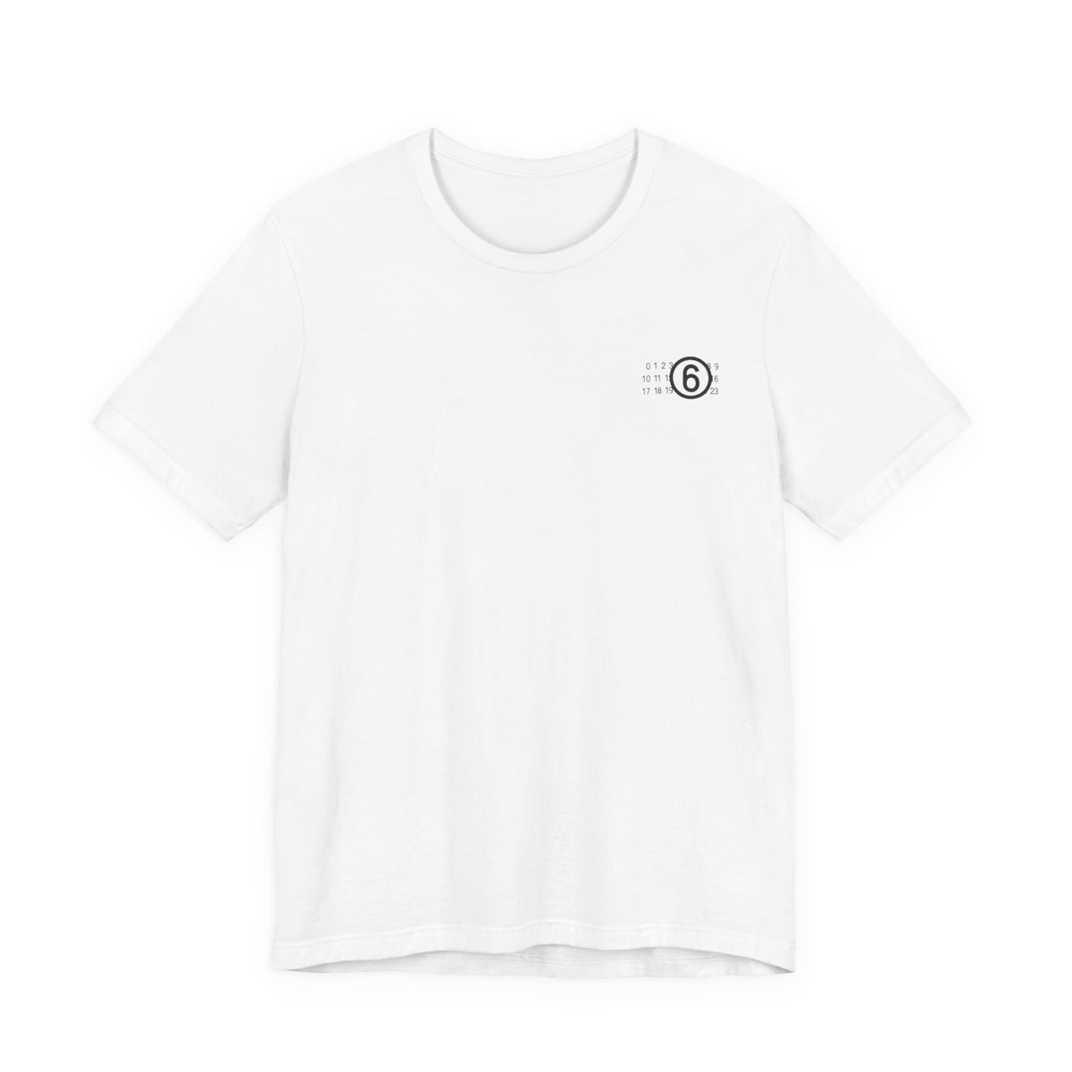 Maison Margiela Numbers Logo Tee , Unisex , White and Black