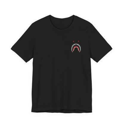 BAPE Shark Face Tee , Unisex , Black and white